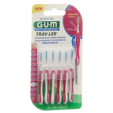 GUM Trav-Ler 1.4mm ISO 4 cylindric pink 6 pièces
