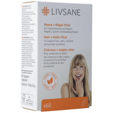 Livsane cheveux + ongles Vital Kaps 60 pièces Livsane cheveux + ongles Vital Kaps 60 pièces