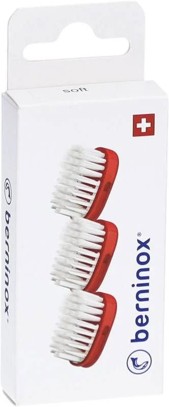 BERNINOX Têtes de rechange rouge sFuss offent 3 pièces