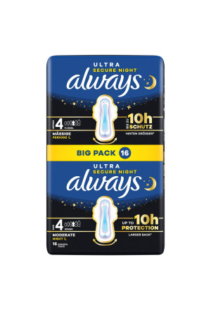 Always Ultra serviette hygi?nique Gr4 Sec Nig Fl ? BigP 16 pièces