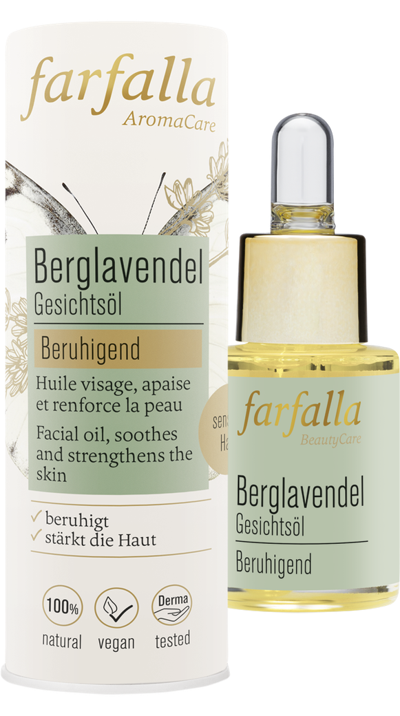 FARFALLA Huile pour le visage à la lavande de montagne 15ml FARFALLA Huile pour le visage à la lavande de montagne 15ml