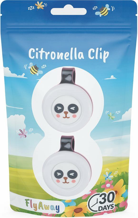 FLYAWAY Clip Citronella Panda Duopack 2 pièces