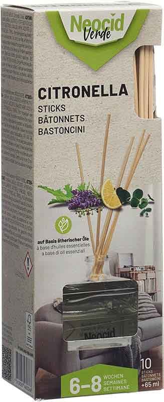 Neocid VERDE Citronella 10 bâtons avec Fl 65ml Neocid VERDE Citronella 10 bâtons avec Fl 65ml