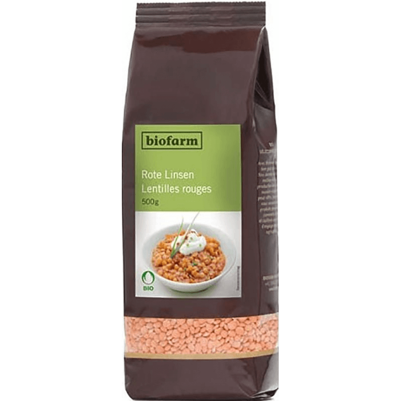 Biofarm Lentilles rouges Bourgeon Btl 500g