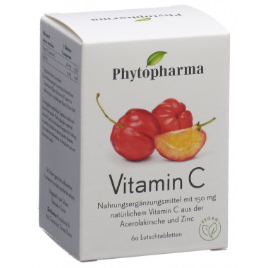 Phytopharma Vitamine C Comprimés à sucer 60 pièces Phytopharma Vitamine C Comprimés à sucer 60 pièces
