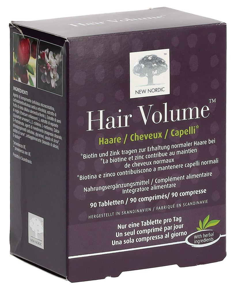 NEW NORDIC Hair Volume Tabl 90 pièces