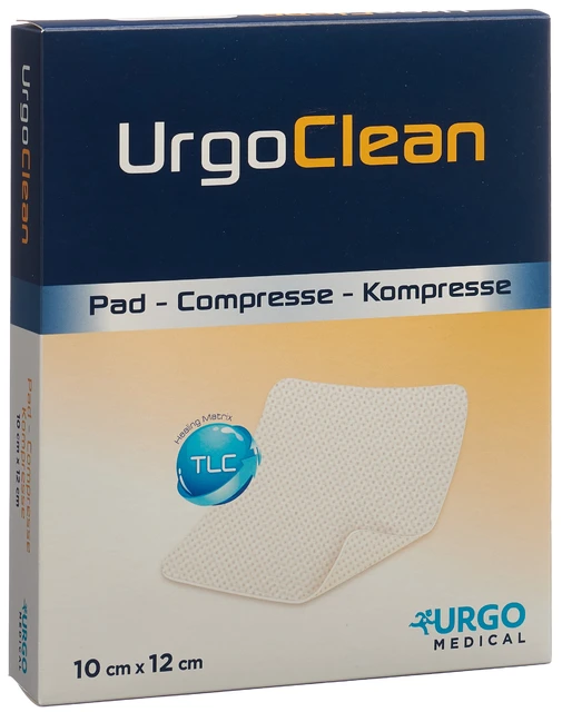 Urgoclean Ag Hydro Polyacryl 10 x 12 cm haftend 10 Stück