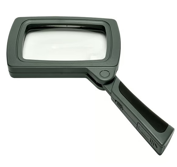 Loupe à main Sundo avec éclairage LED rectangulaire