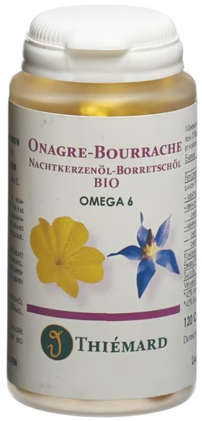 Thiémard Onagre-Borret Caps 500 mg Bio 120 pièces