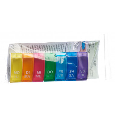 Supairbox 1x7 distributeur hebdomadaire allemand/français rainbow