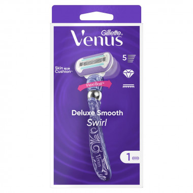 Gillette Venus Deluxe Smooth Rasoir Swirl avec 1 lame Gillette Venus Deluxe Smooth Rasoir Swirl avec 1 lame
