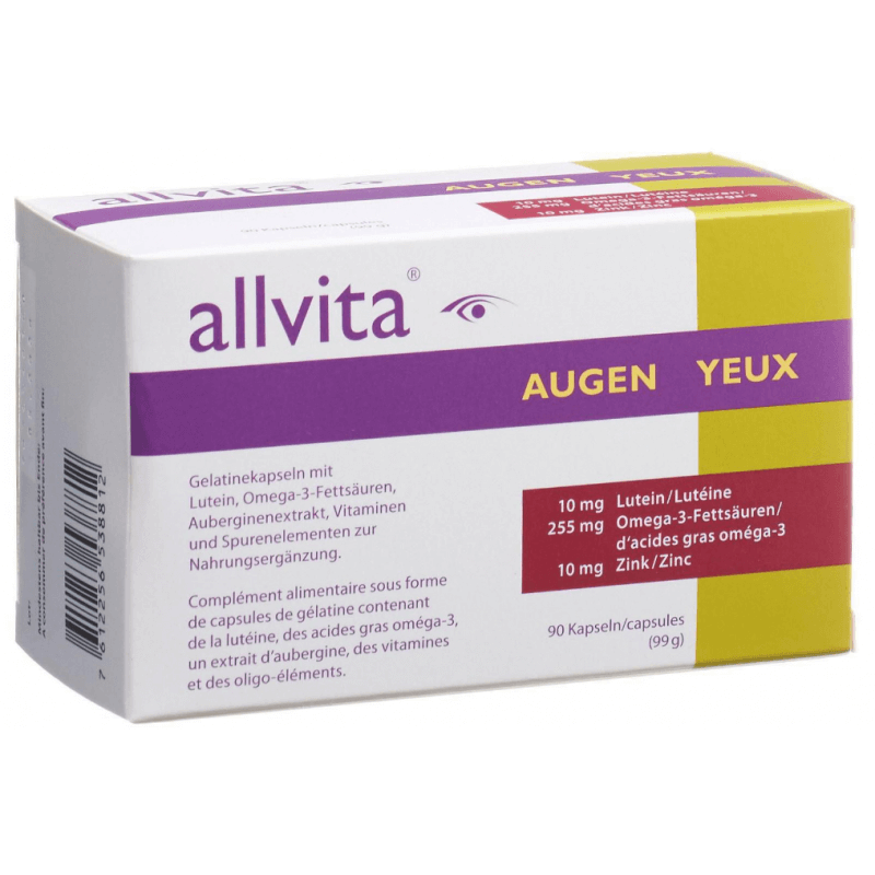 Allvita gélules pour les yeux 90 pièces Allvita gélules pour les yeux 90 pièces