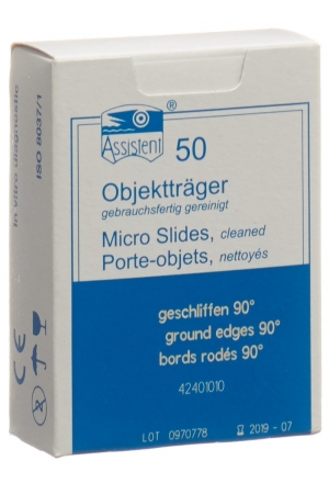 Lames porte-objets ASSISTENT Elka bords polis 50 pièces