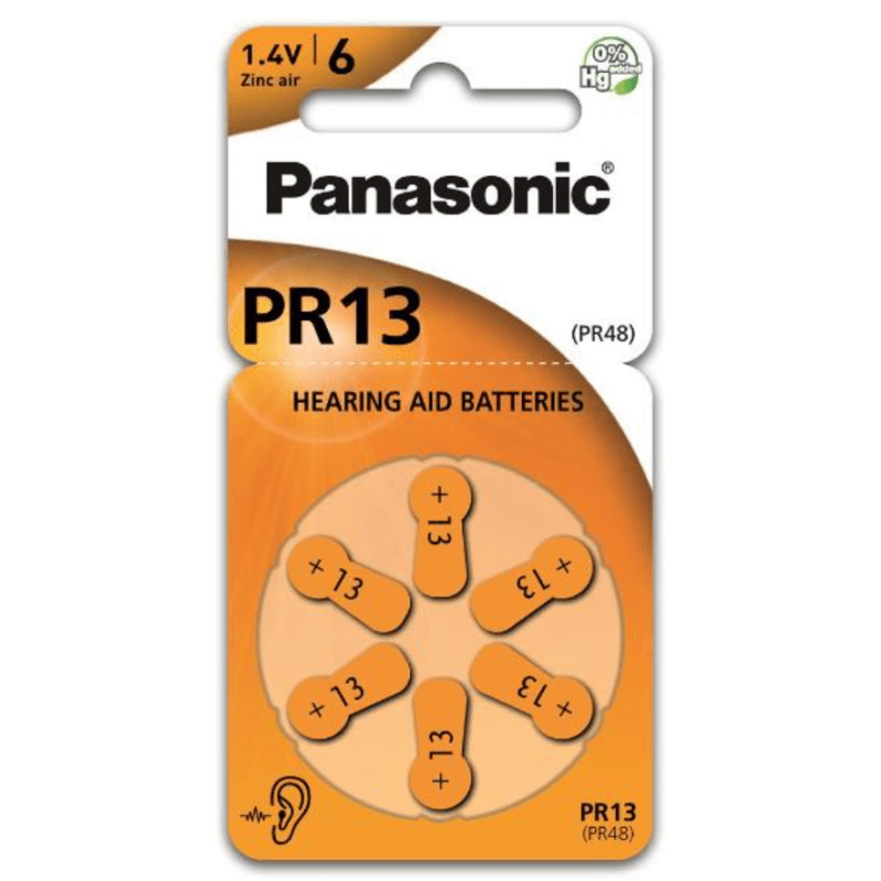 Panasonic piles pour appareils auditifs 13 6 pièces Panasonic piles pour appareils auditifs 13 6 pièces