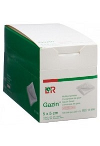 Kit de compresses de gaze Gazin 5x5cm 12 plis stériles 20 x 5 pièces