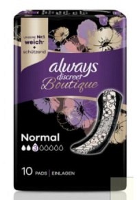 always Discreet Boutique Compresses pour incontinence Normal 10 pièces