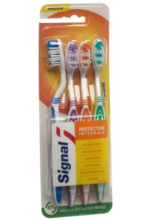 Brosse à dents Signal medium 4 Family 4 pièces Brosse à dents Signal medium 4 Family 4 pièces