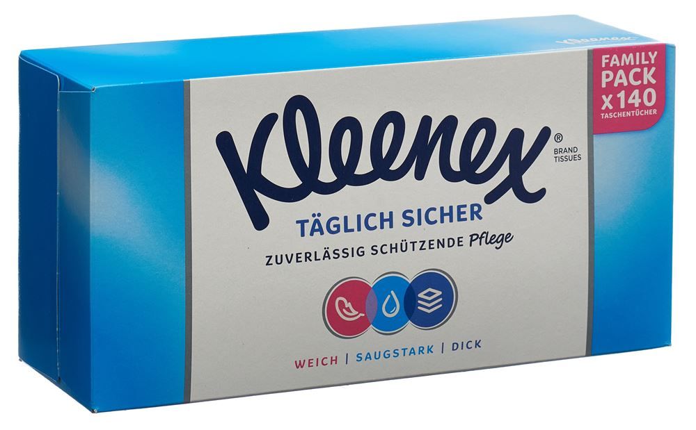 Mouchoirs Kleenex Sécurité Quotidienne Boîte 140 pièces