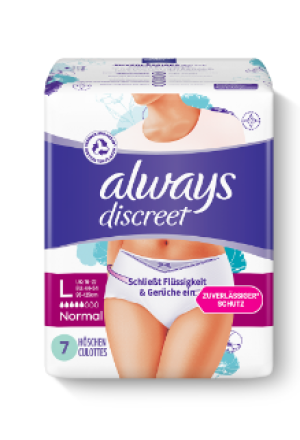 ALWAYS Discreet Pants Incontinence L Plus 9 pces
