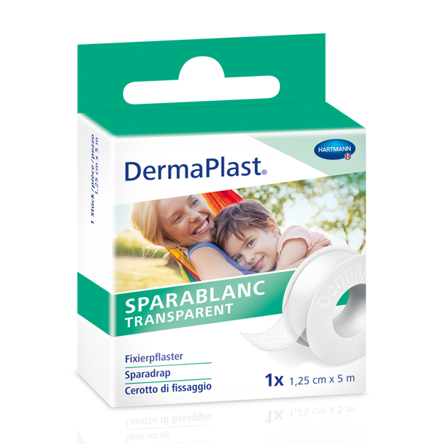 Dermaplast Sparablanc Transparent 1.25cmx5m blanc Dermaplast Sparablanc Transparent 1.25cmx5m blanc