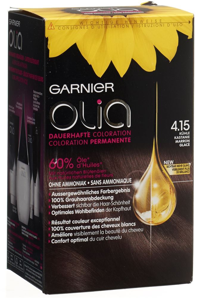 OLIA couleur de cheveux 4.15 châtaigne froide