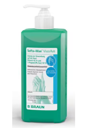 Pompe doseuse pour désinfectant pour les mains SOFTA-MAN PURE 500ml