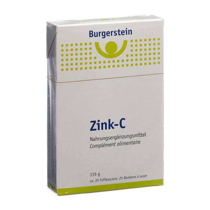 BURGERSTEIN Toffees au zinc C 115g BURGERSTEIN Toffees au zinc C 115g