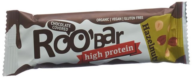 ROOBAR Barre chocolatée Noisette Protéinée 40g