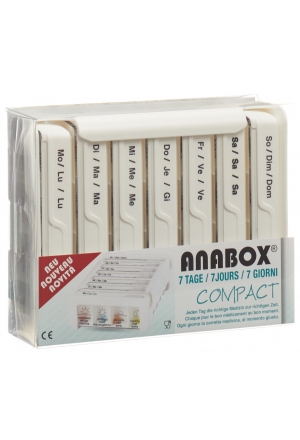 Anabox Compact 7 jours allemand/français/italien blanc