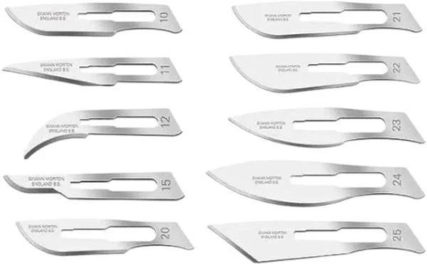 SWANN-MORTON Lame de scalpel Fig.12 stérile 100 pièces