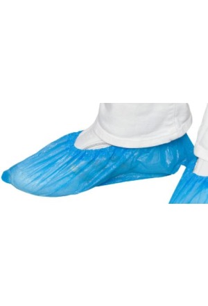 CARE SERVE Protège-chaussures XL 15x41cm bleu PVC 100 pièces