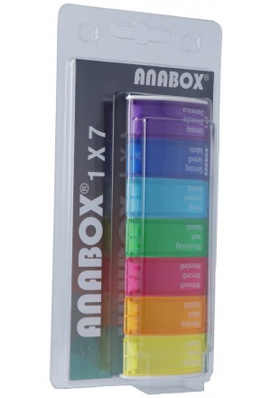 Anabox Medidispenser 1x7 multicolore allemand/français/italien sous blister Anabox Medidispenser 1x7 multicolore allemand/français/italien sous blister