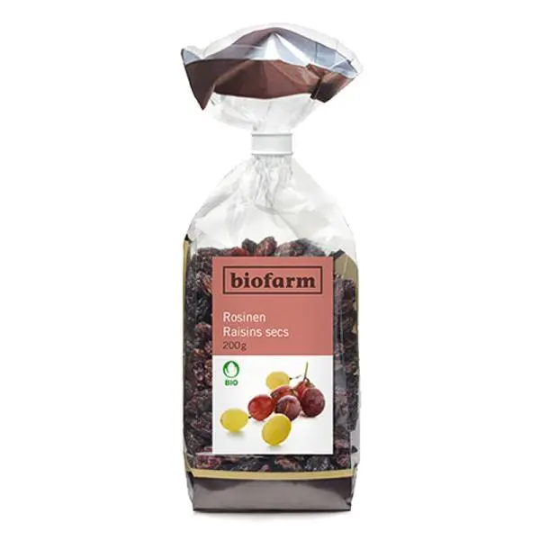 Biofarm Raisins secs Bourgeon, sachet de 200g