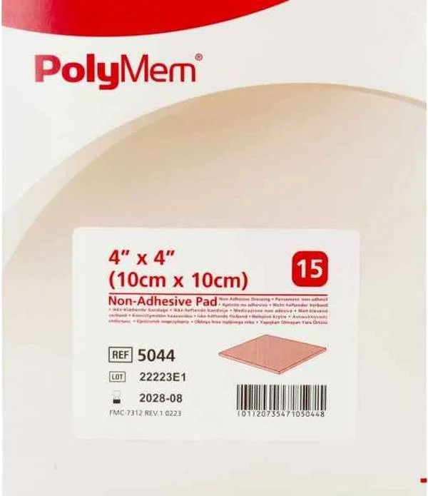 PolyMem Non Adhesive Dressing 10x10cm 15 pièces