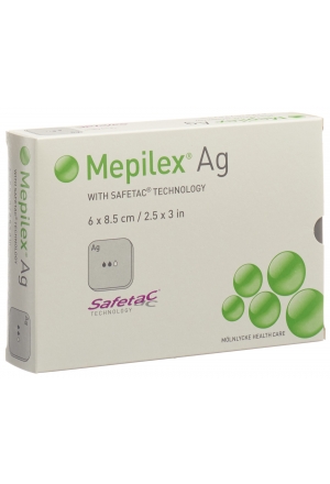 Mepilex Ag pansement mousse Safetac 6x8.5cm silicone 5 pièces
