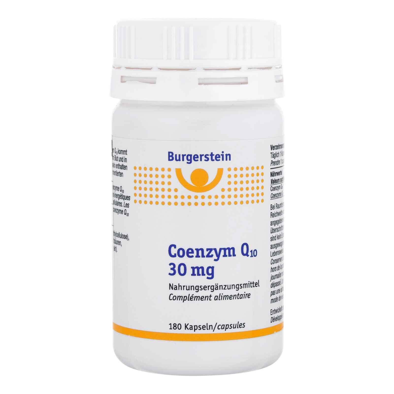BURGERSTEIN Coenzyme Q10 en gélules 30mg 180 pièces BURGERSTEIN Coenzyme Q10 en gélules 30mg 180 pièces