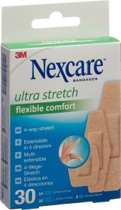 3M Nexcare pansements Ultra Stretch Flexible Comfort 3 tailles assorties 30 pièces 3M Nexcare pansements Ultra Stretch Flexible Comfort 3 tailles assorties 30 pièces