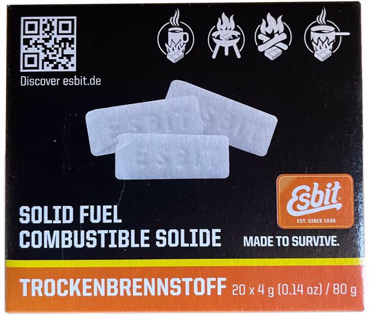 Comprimés de combustible sec ESBIT 20 x 4g