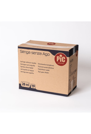 PIC SOLUTION spri à usage unique 20ml Luer exz 100 pièces