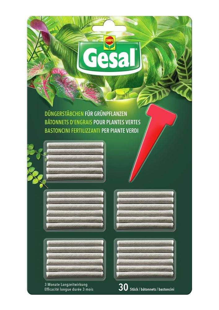 GESAL Bâtonnets d'engrais pour plantes vertes 30 pièces GESAL Bâtonnets d'engrais pour plantes vertes 30 pièces