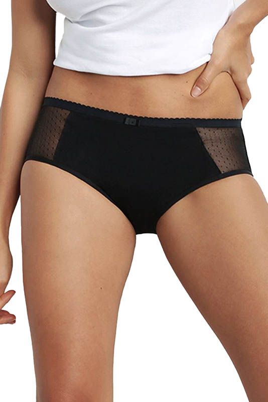 DIM Slip Lace Stark 48-50 noir avec détail mesh
