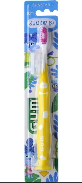 Brosse à dents GUM Junior 6-9 ans jaune Brosse à dents GUM Junior 6-9 ans jaune