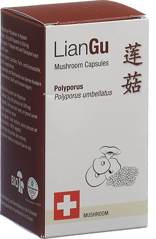 LianGu Polyporus Mushrooms en gélules 60 pièces