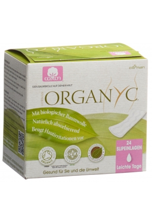 Protège-slips Organyc pliés light flow 24 pièces