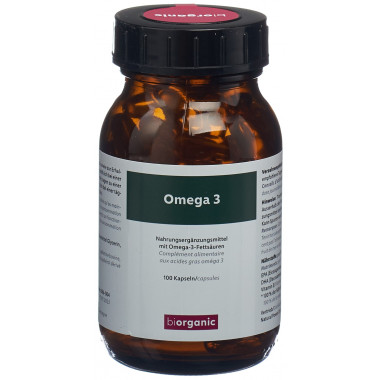 Biorganic Oméga-3 gélules verre 100 pièces