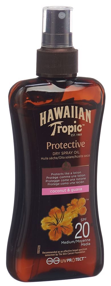 HAWAIIAN TROPIC Huile solaire Dry Spray SPF20 200ml