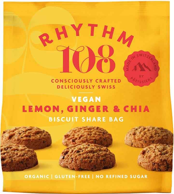 RHYTHM108 Lemon Ginger Biscuit au Chia Btl 135g