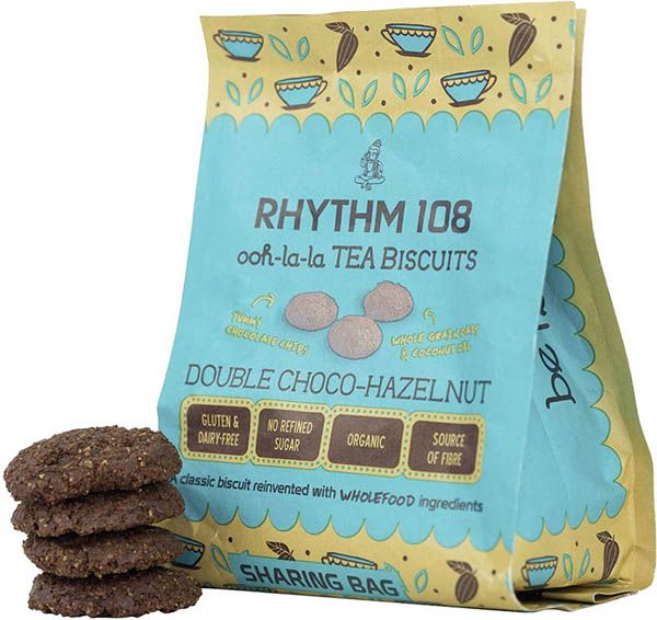 RHYTHM108 Double Choco-Hazelnut Biscuit Btl 135g