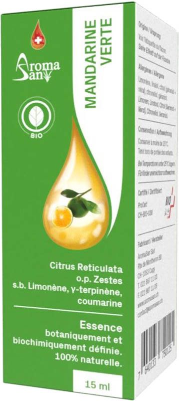 Huile essentielle bio Aromasan Petitgrain Mandarine 5ml Huile essentielle bio Aromasan Petitgrain Mandarine 5ml