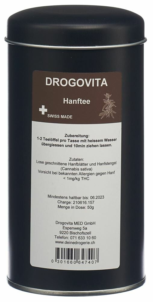 DROGOVITA Thé de chanvre Ds 50g DROGOVITA Thé de chanvre Ds 50g